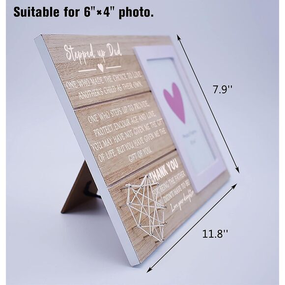 Stepped Up Dad Photo Frame 6X4 (3772)‎ New - Picture 3 of 7